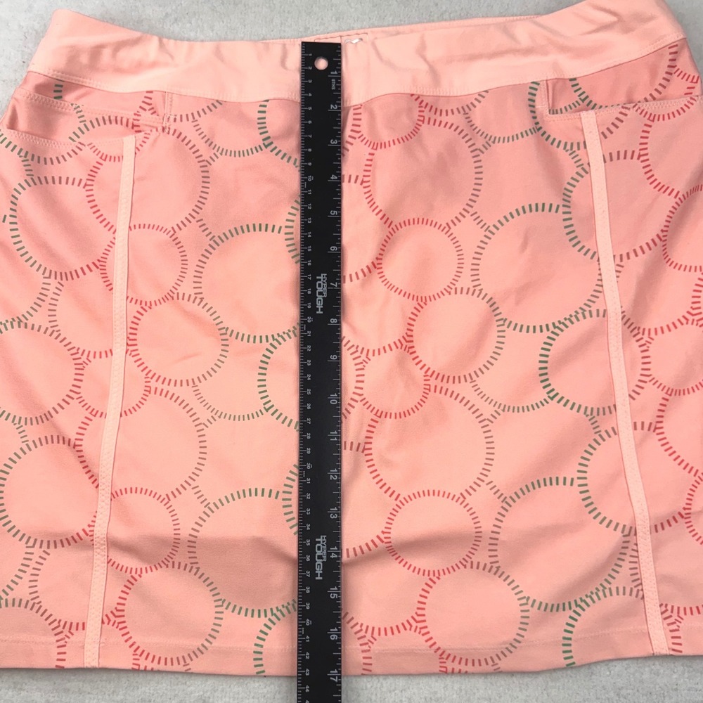 Adidas Adistar RNT SK Golf Skort Hazcor Peach Pink Geometric Circle‎ BC1487 L - Picture 6 of 8